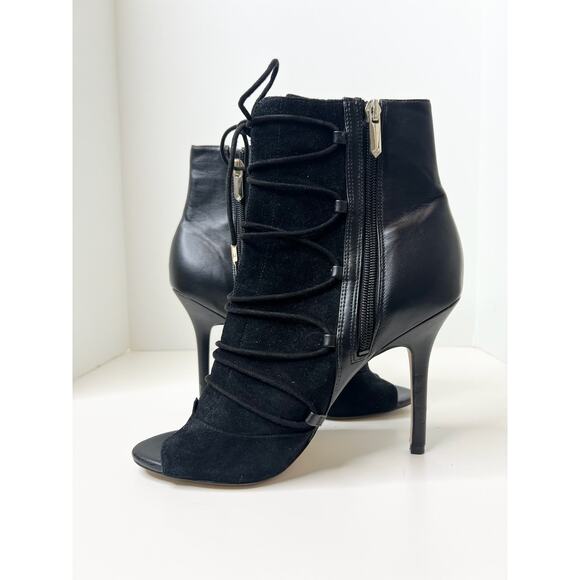 Sam Edelman Black Peep-Toe Booties, Size 8.5 - Picture 8 of 12